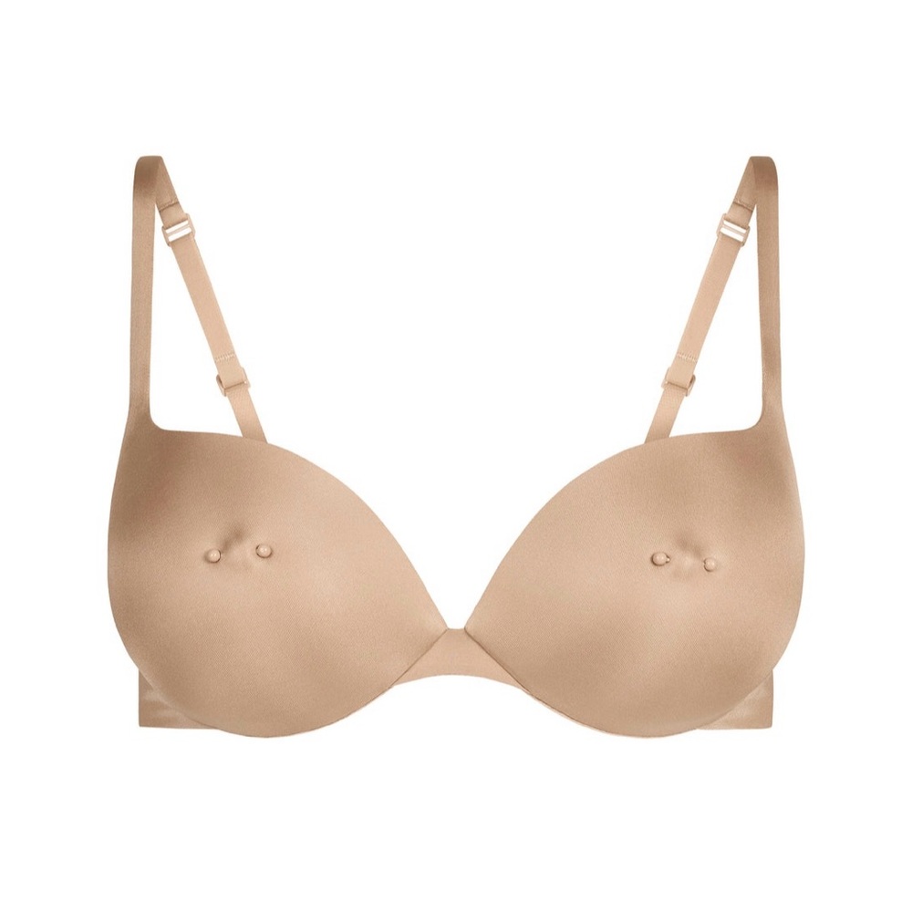 SKIMS Pierced Nipple Bra 34D in Clay Nude FLASH SALE